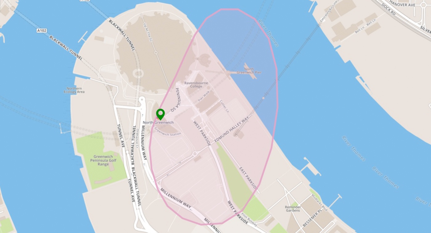 London tube zones north greenwich