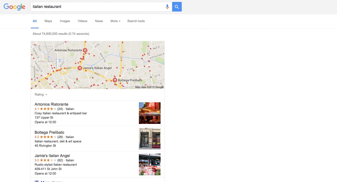 google local site search web optimisation