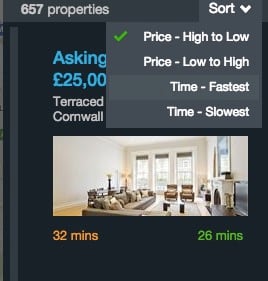 propertywide rank and sort