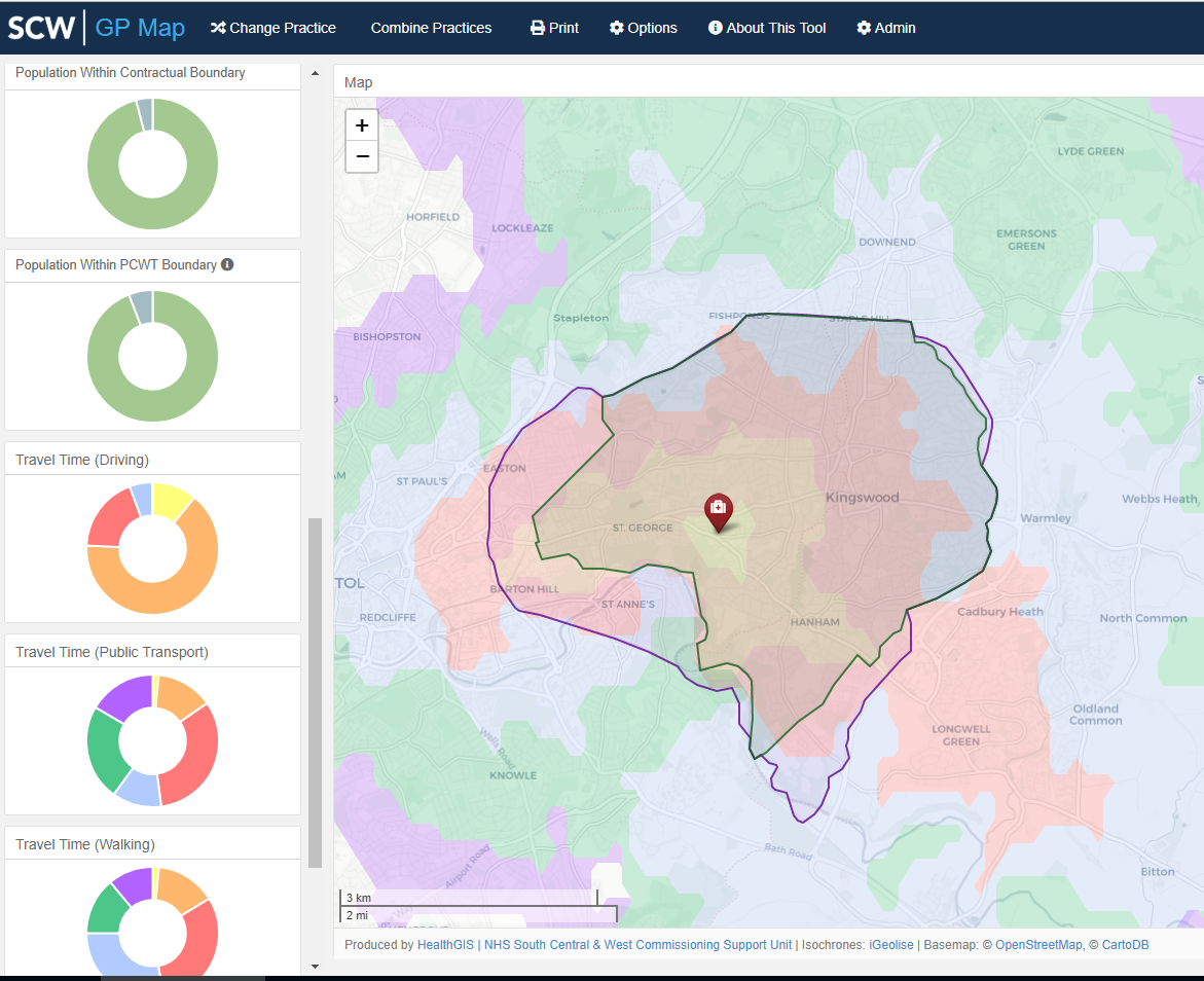 travel time catchment areas_healthcare access