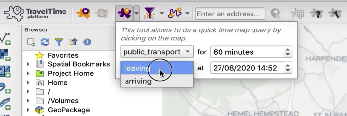TravelTime QGIS plugin