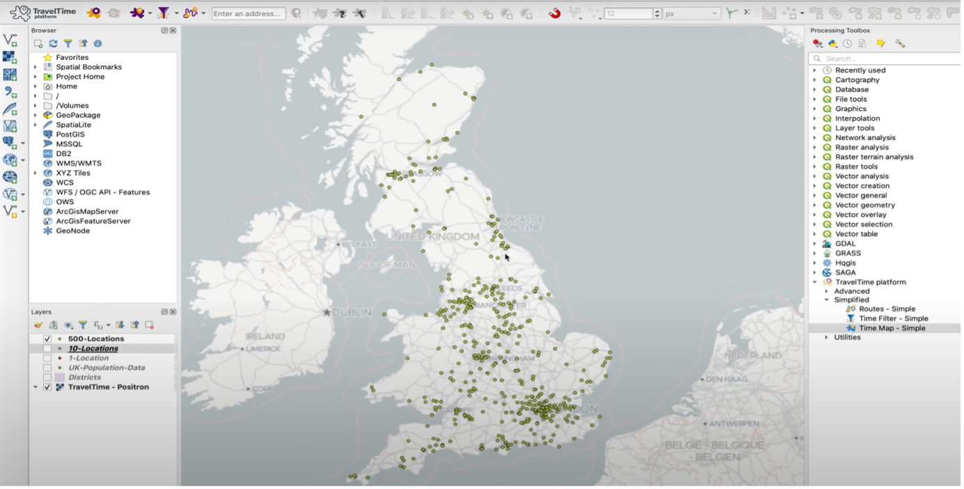 TravelTime QGIS plugin