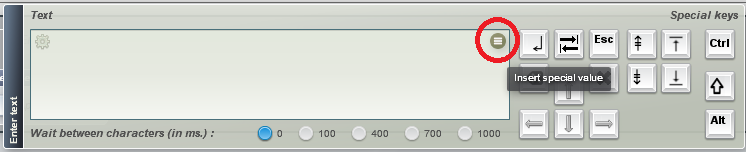 Special value button