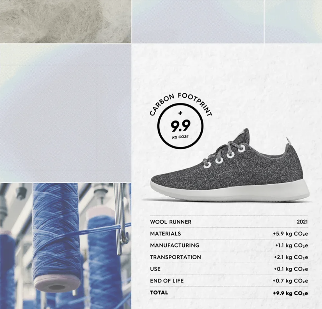 Allbird overview carbon footprint