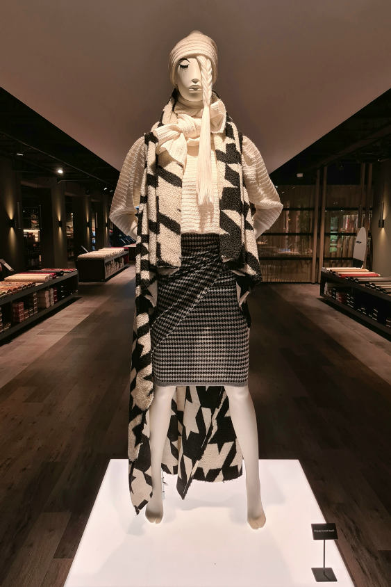 A mannequin standing