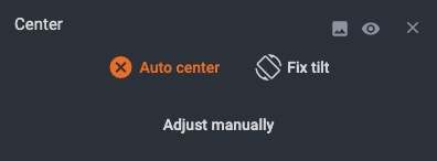 Auto center control options