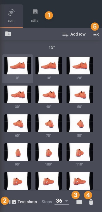 Item image folder interface