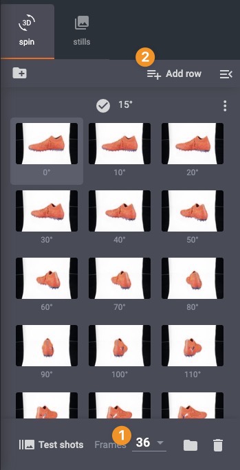 360 spin folder interface options