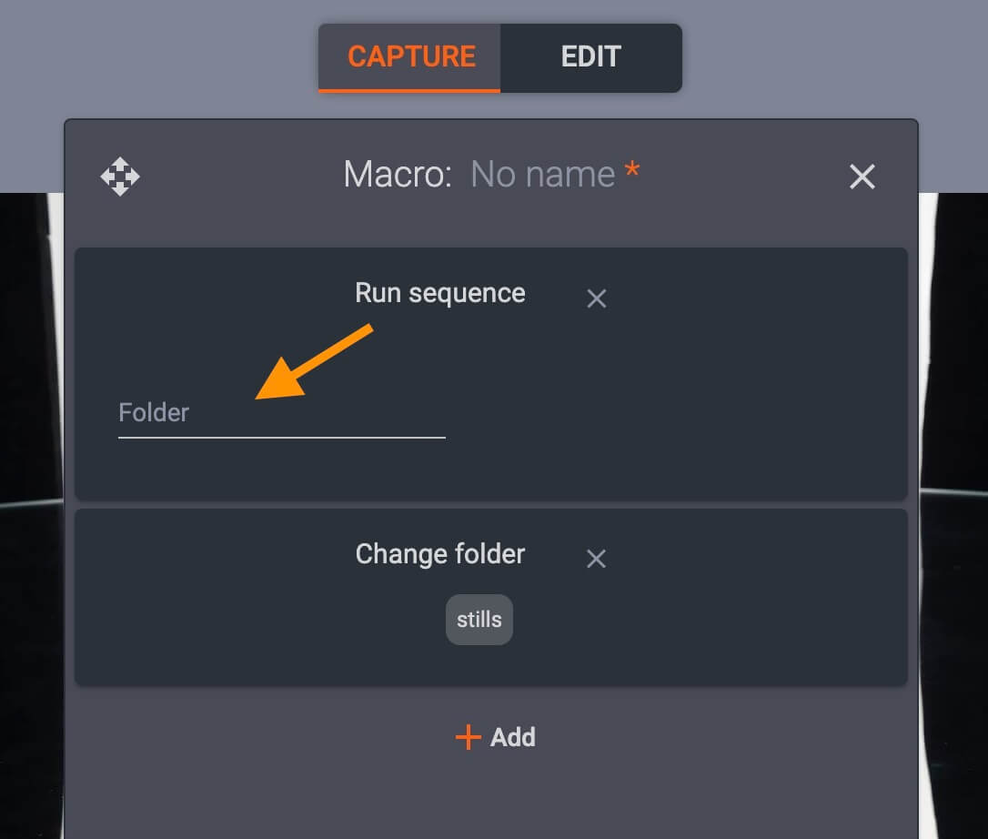Software macro run sequence