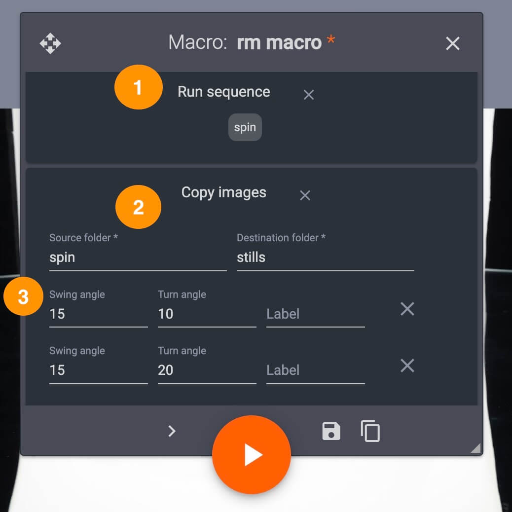PhotoRobot macro config example