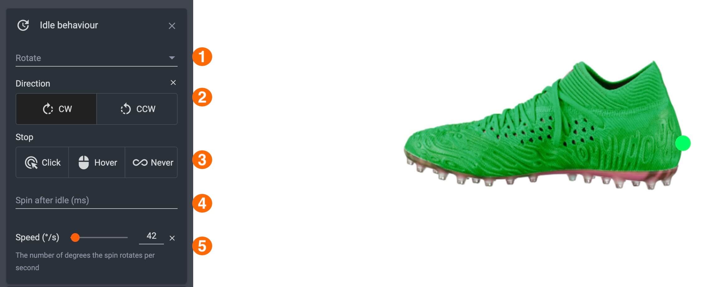 Adjust behavior of PhotoRobot Spin Viewer