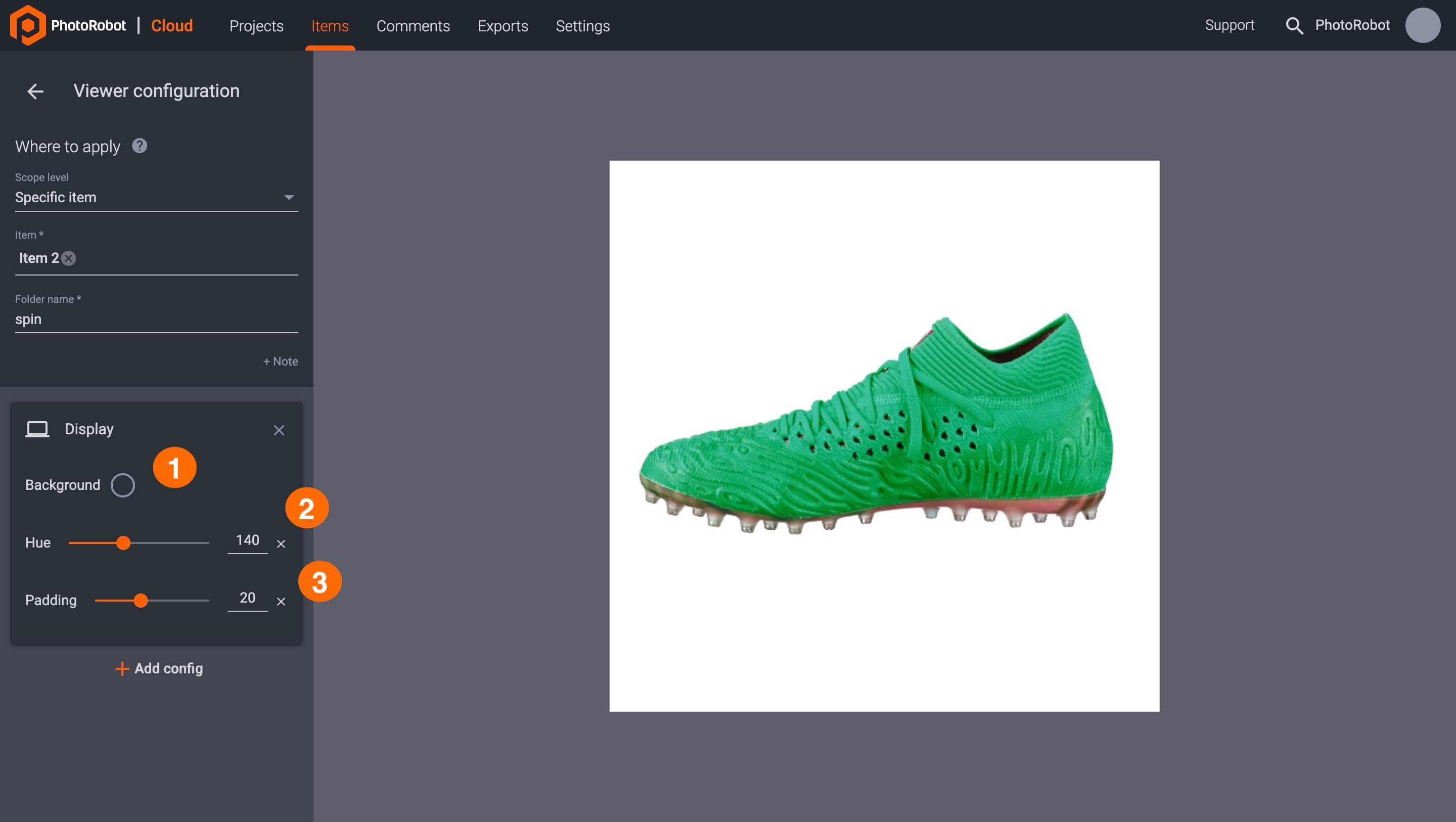 Adjust viewer image display options