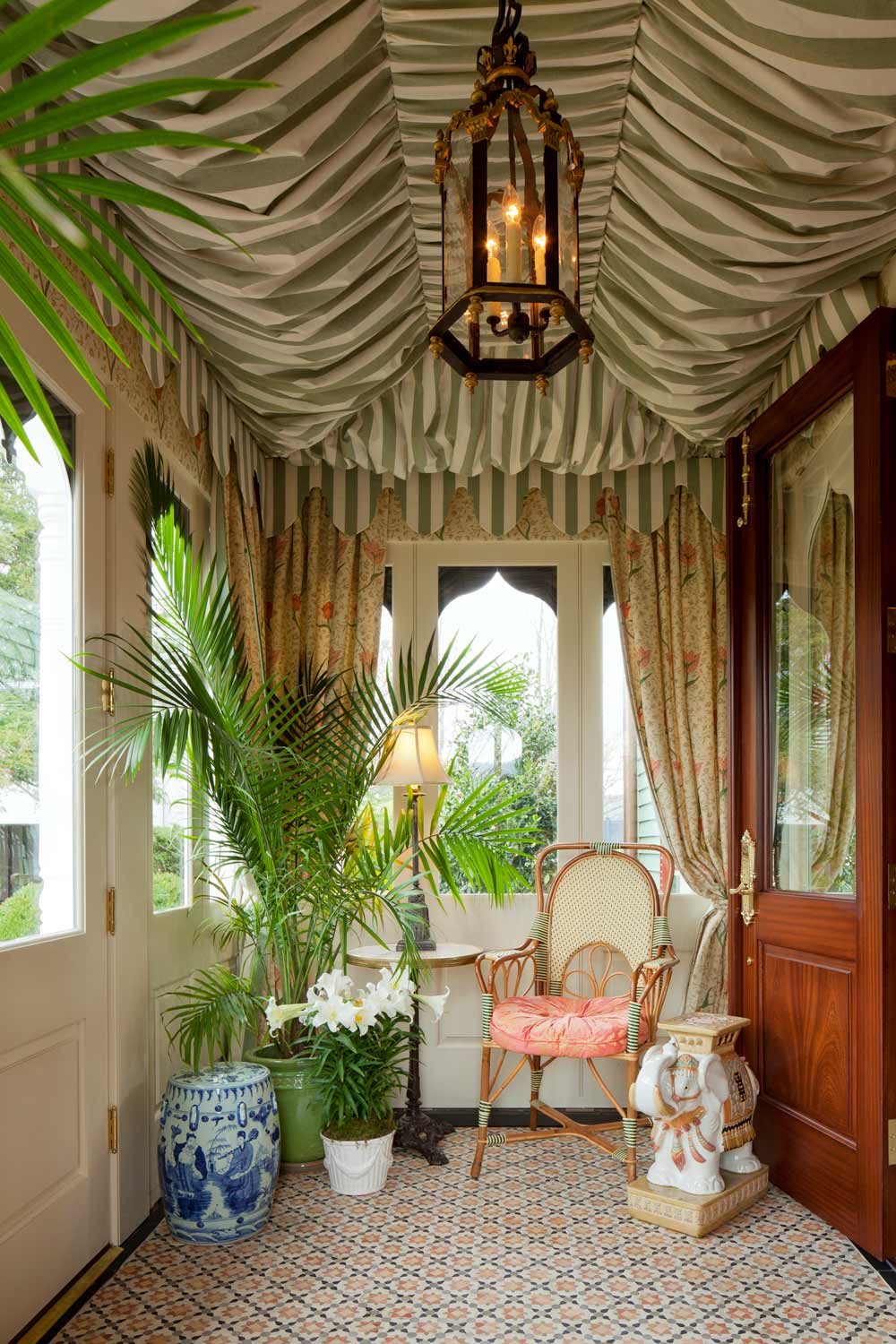 The entryway of the Parsonage House.