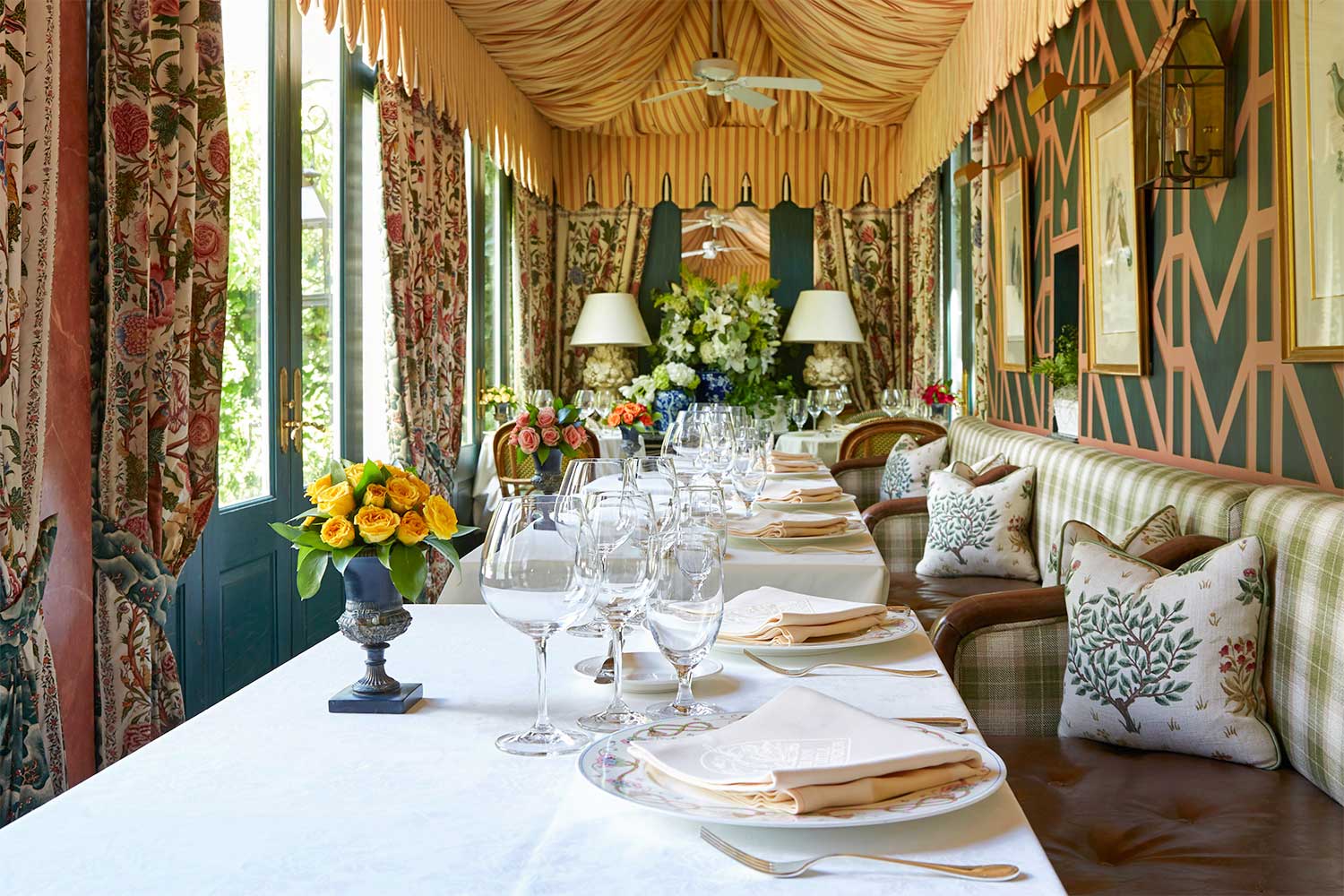 The terrace dining room.