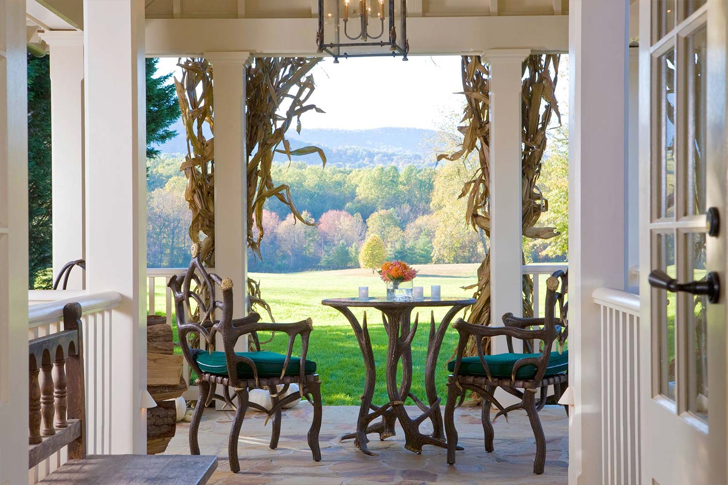 The porch of the Gamekeeper's Cottage.