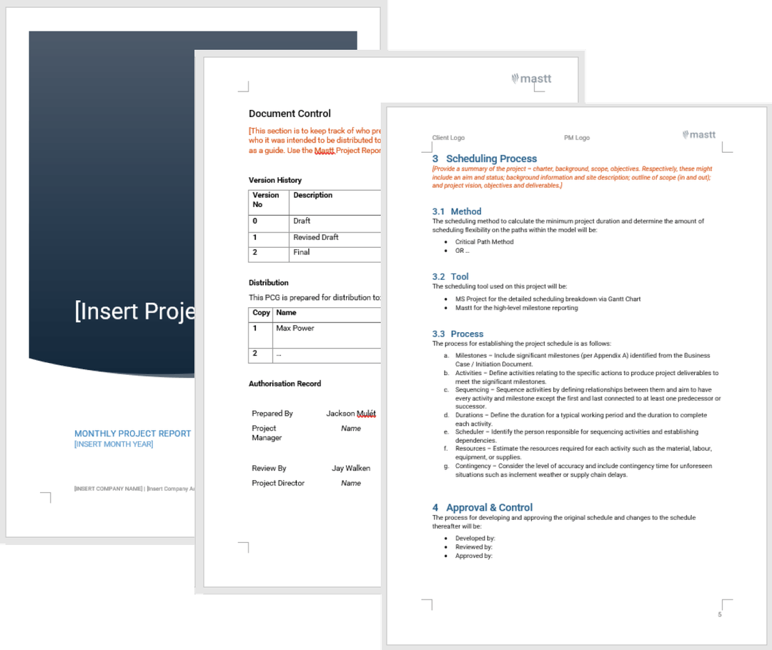 Project Plan Template (Word, Excel)