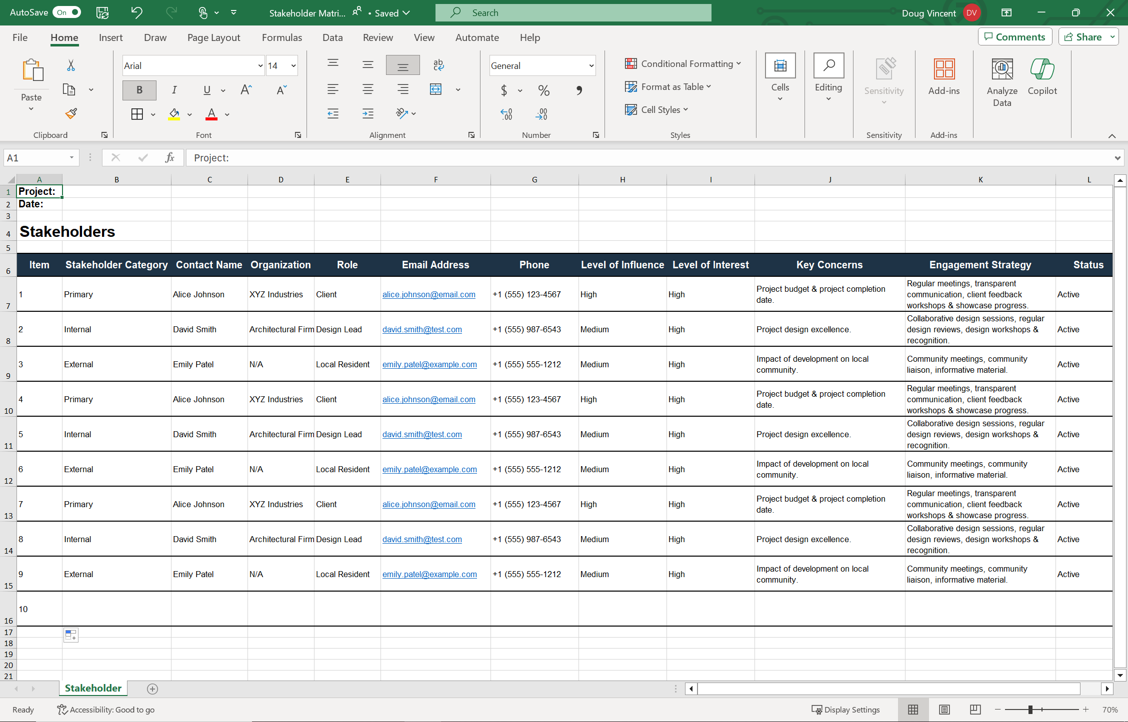 Stakeholder Register