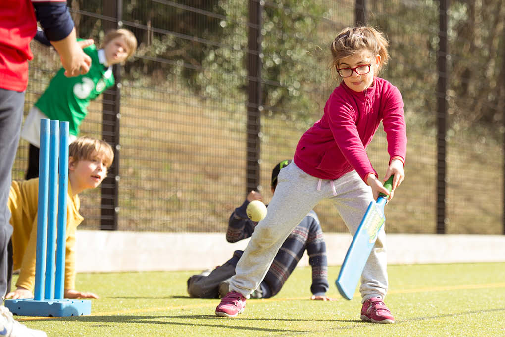 girl cricket fun