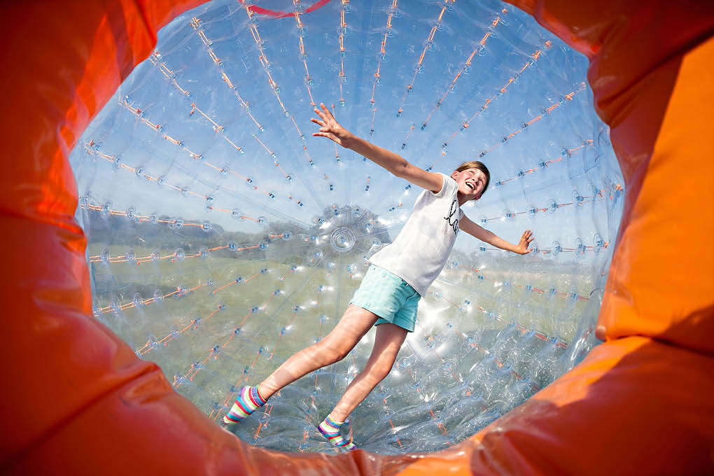 zorbing child girl