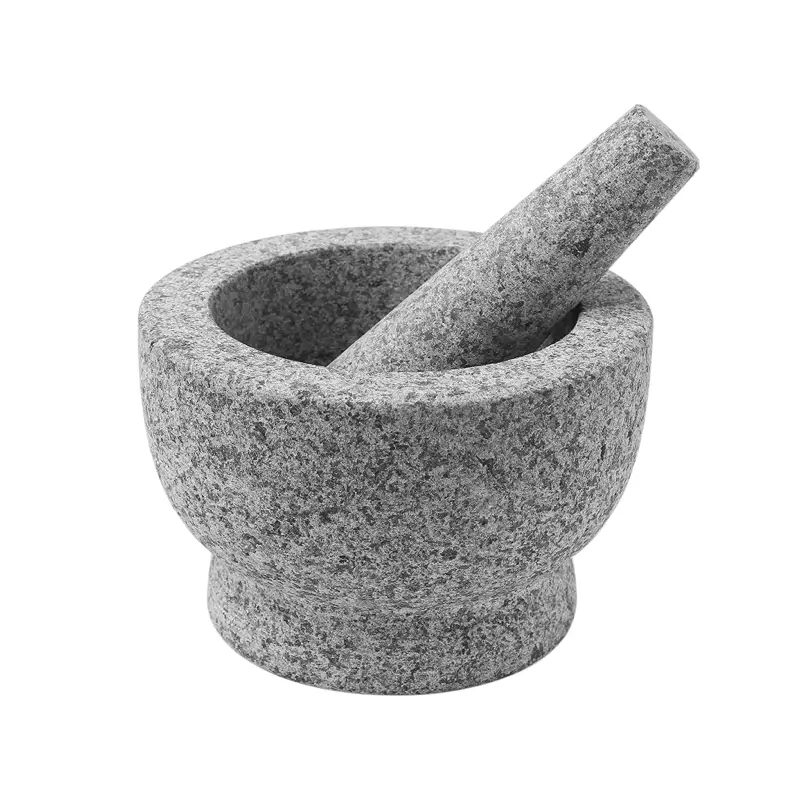 grey mortar and pestle