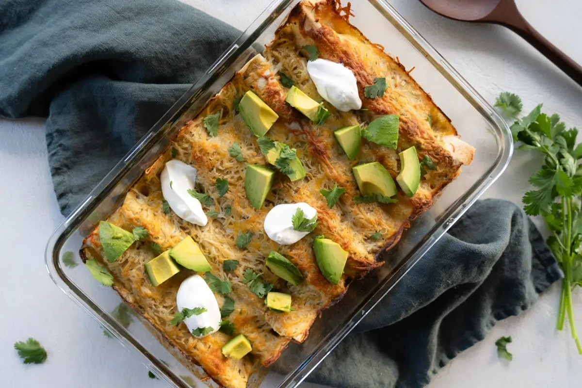 Vegetarian Enchiladas Verdes (Freezer Friendly)