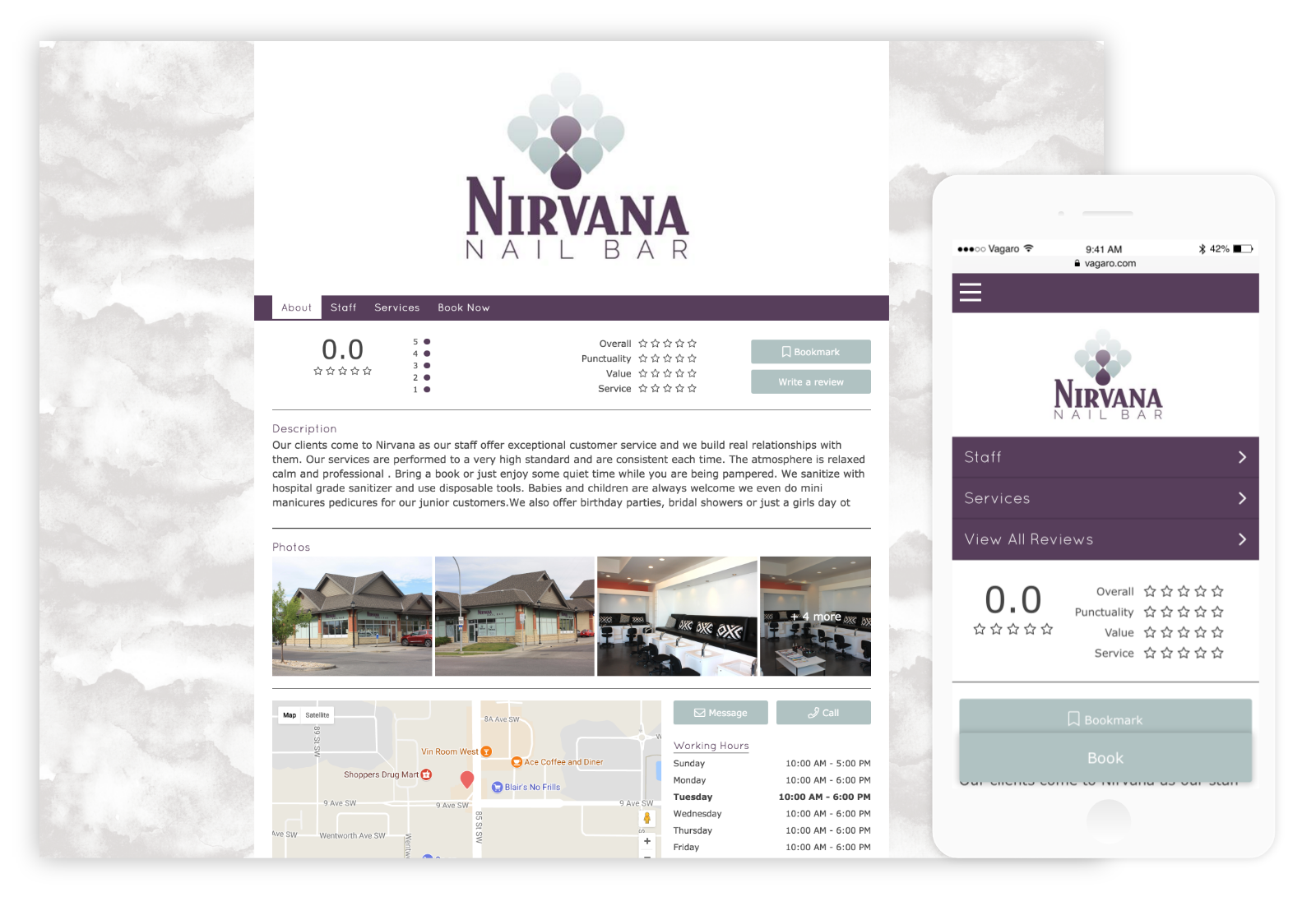 Custom Nail Salon Websites