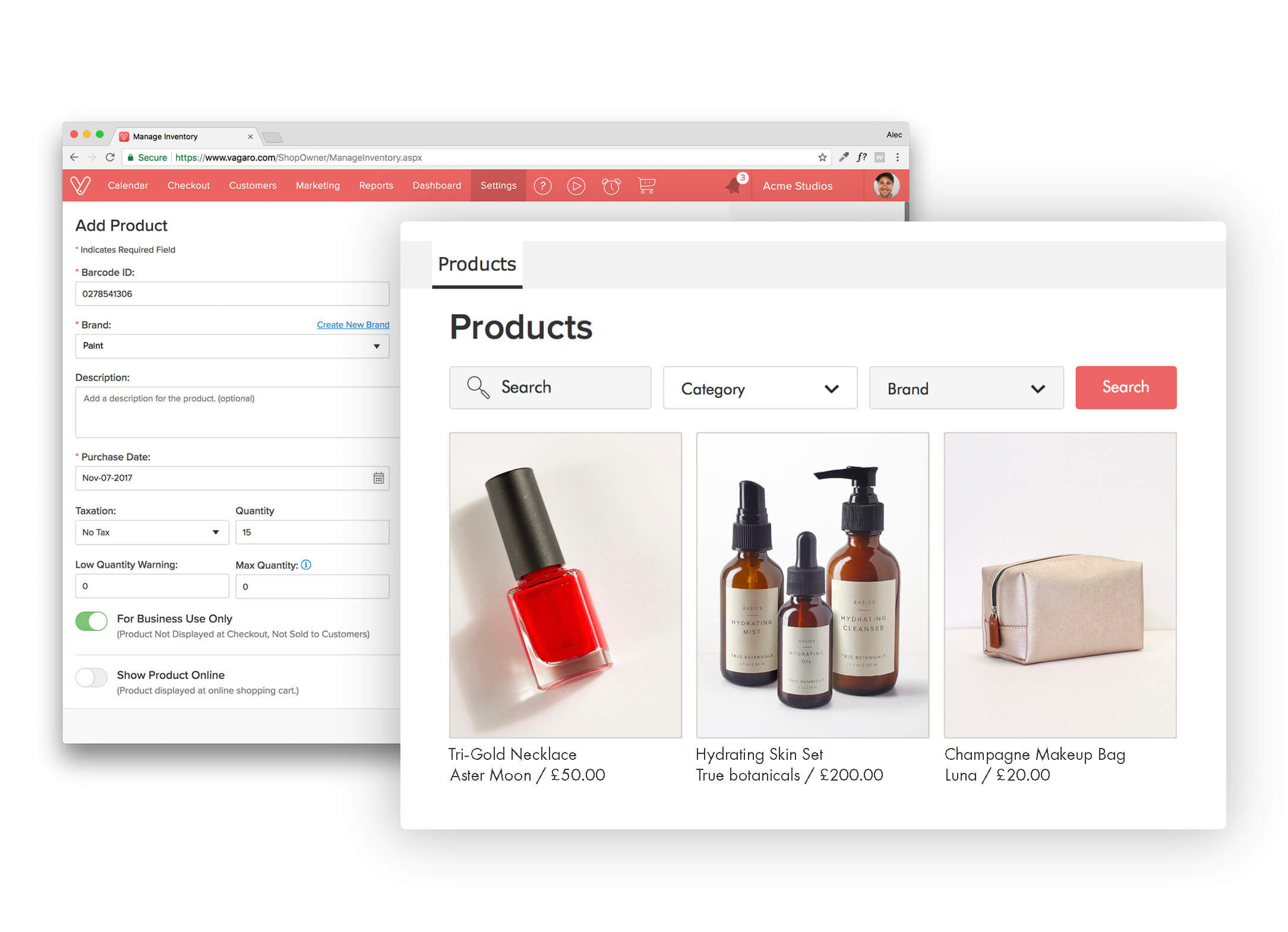 Inventory Management & Shopping Cart
