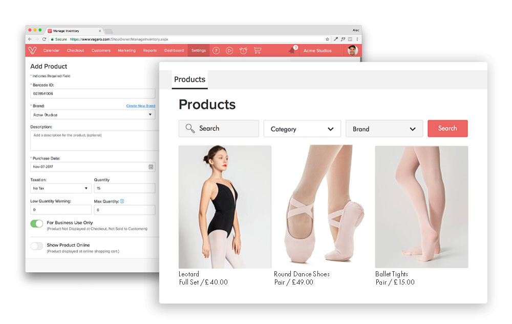 Inventory Management & Shopping Cart