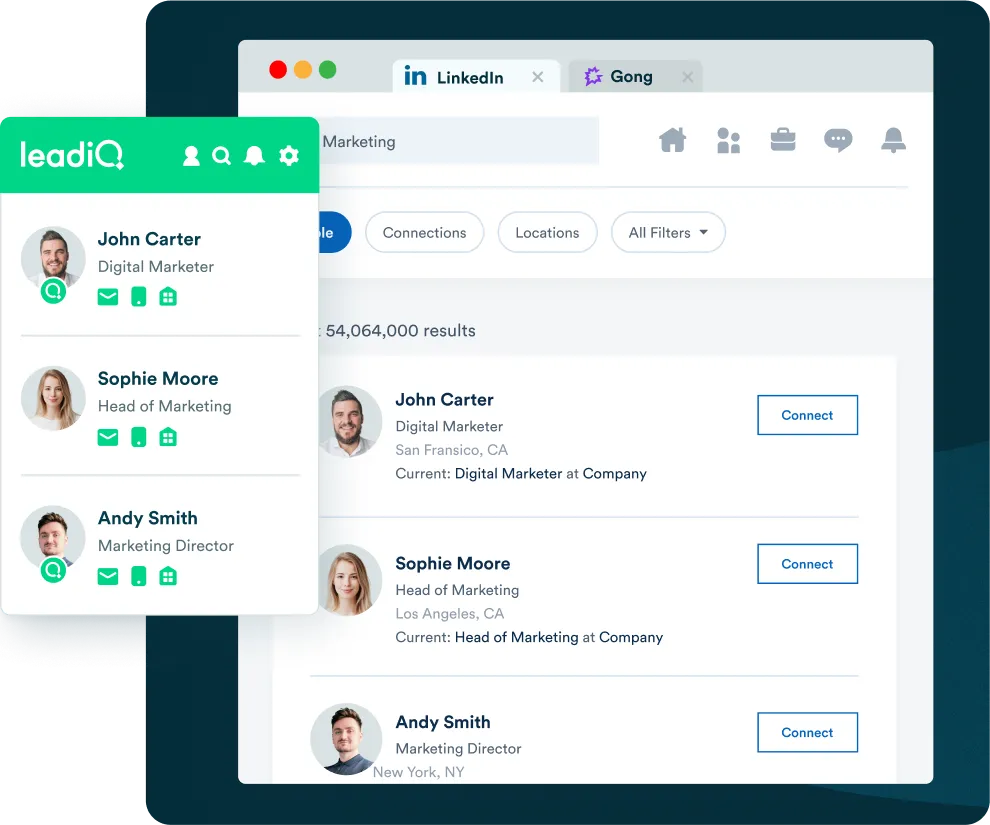 LeadIQ Gong Integration LeadIQ Gong Integration