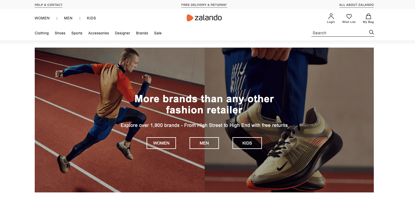 customer experience examples: zalando