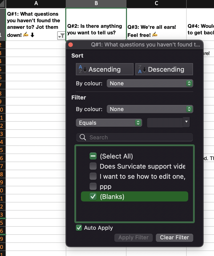 how to use filter in excel