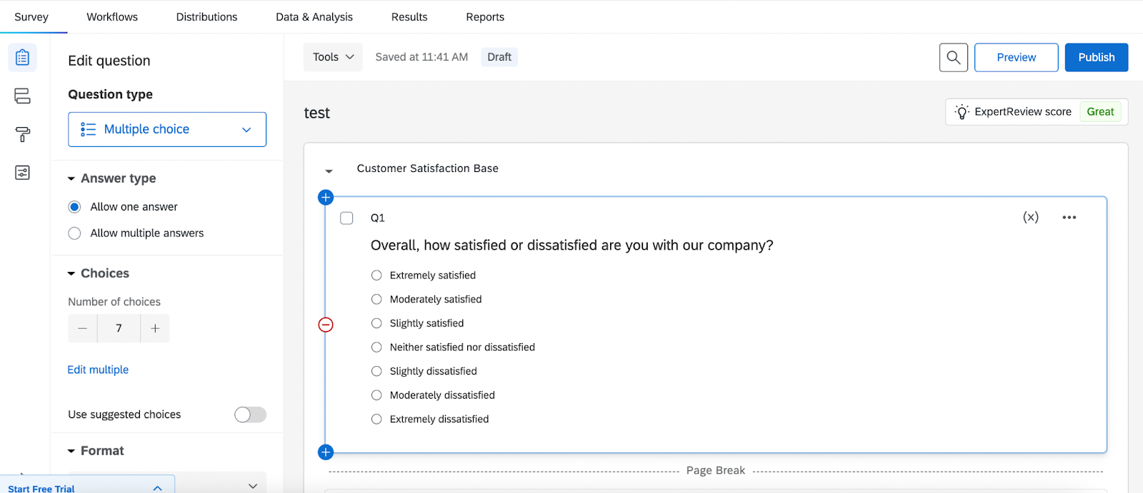 Qualtrics survey builder