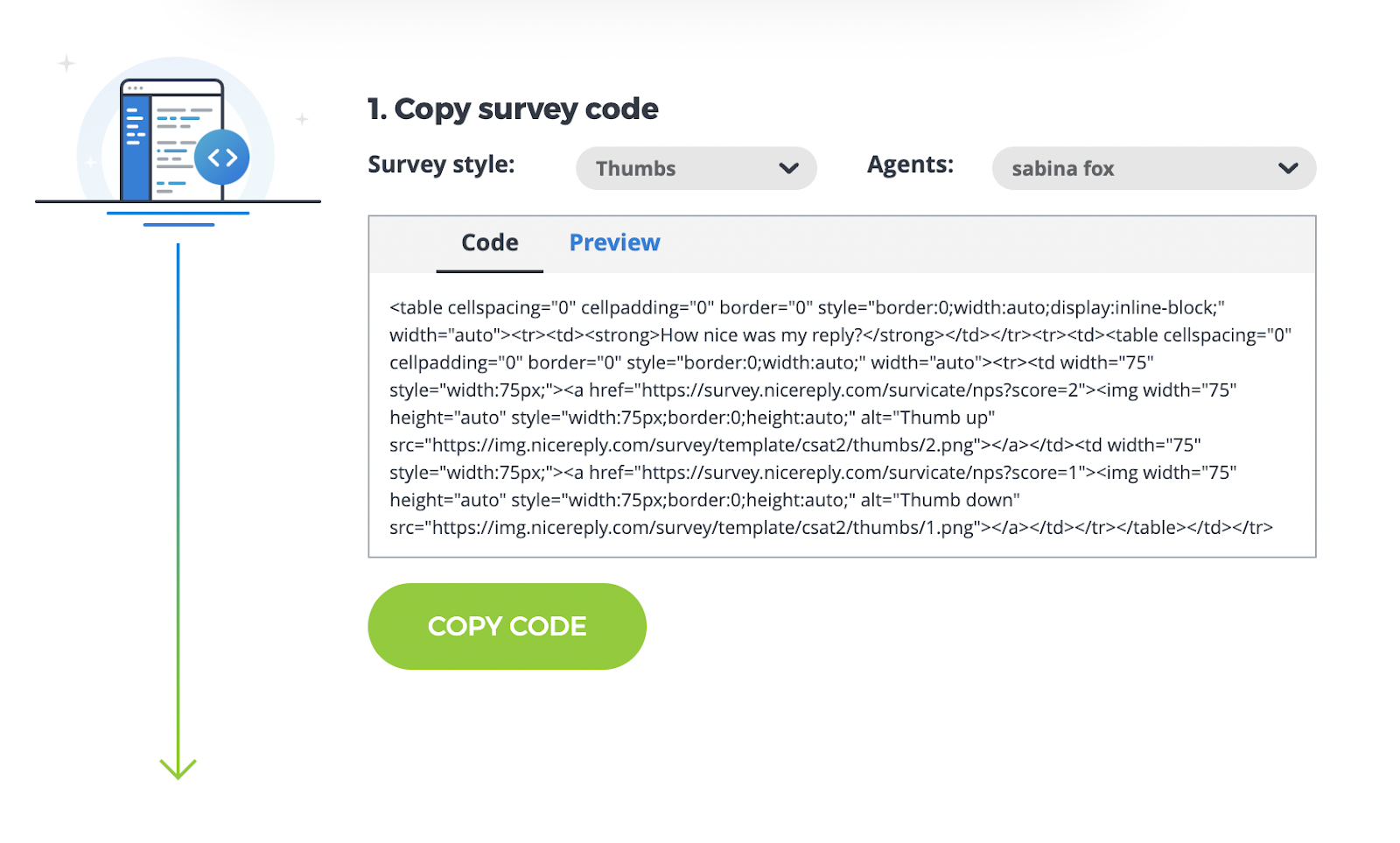 NiceReply survey builder