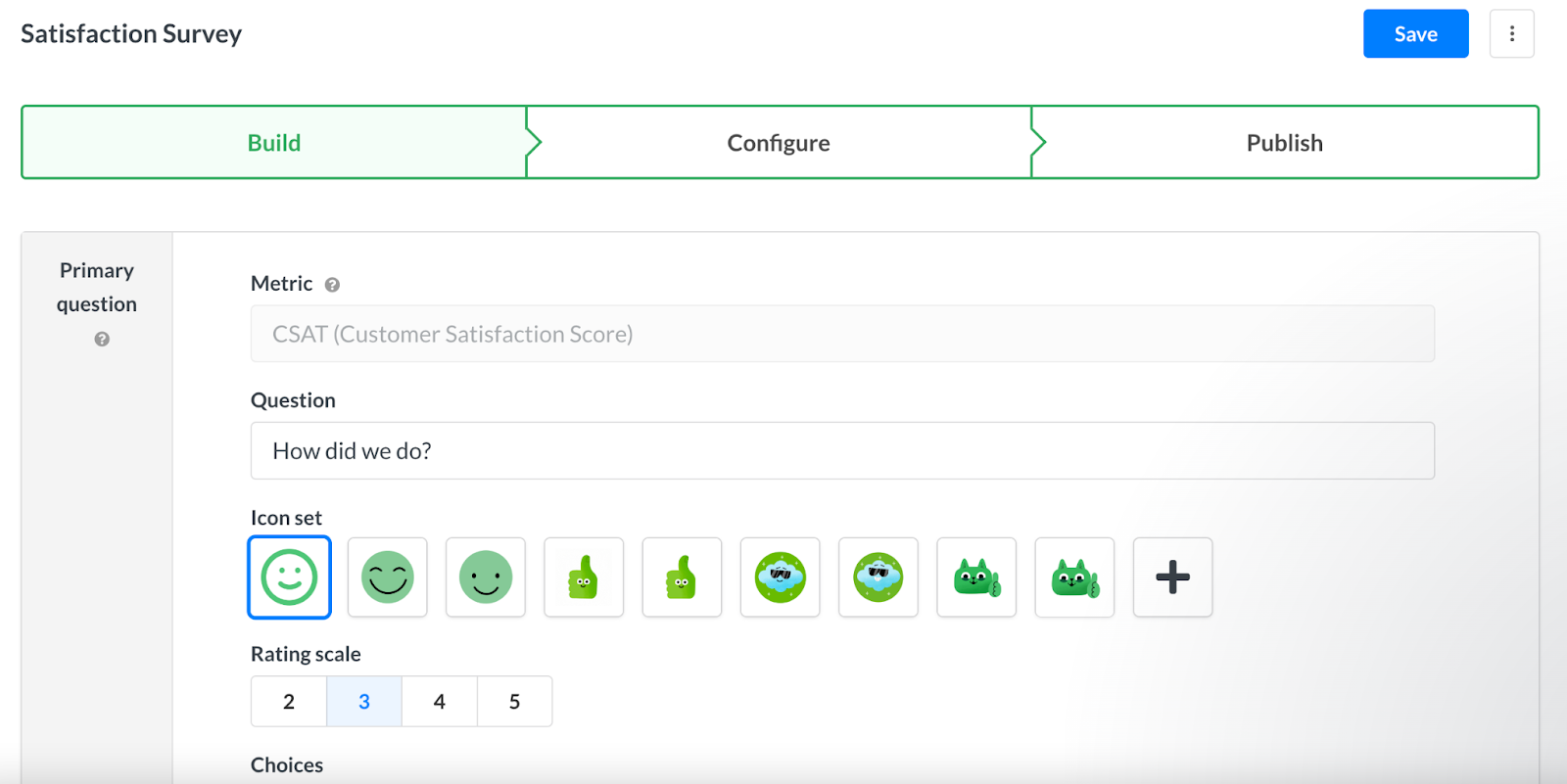 Simplesat survey builder
