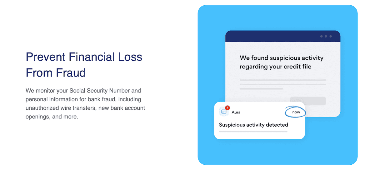 Aura credit monitoring
