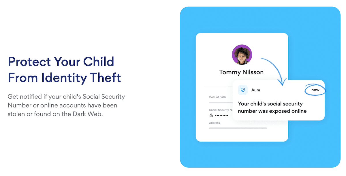Aura's family identity theft protection