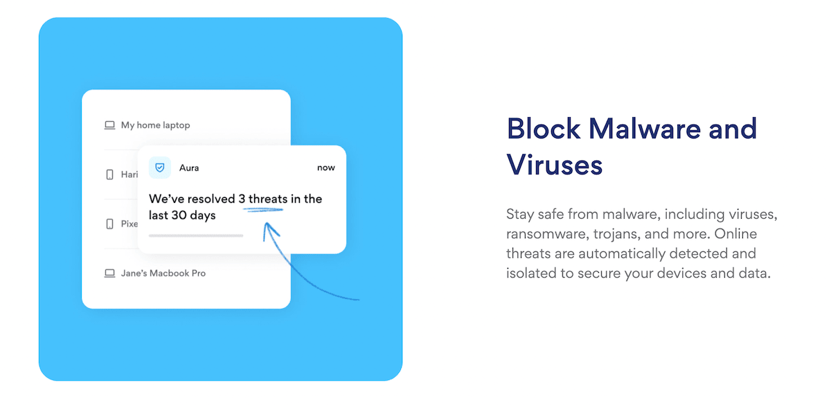 Aura Antivirus with malware protection