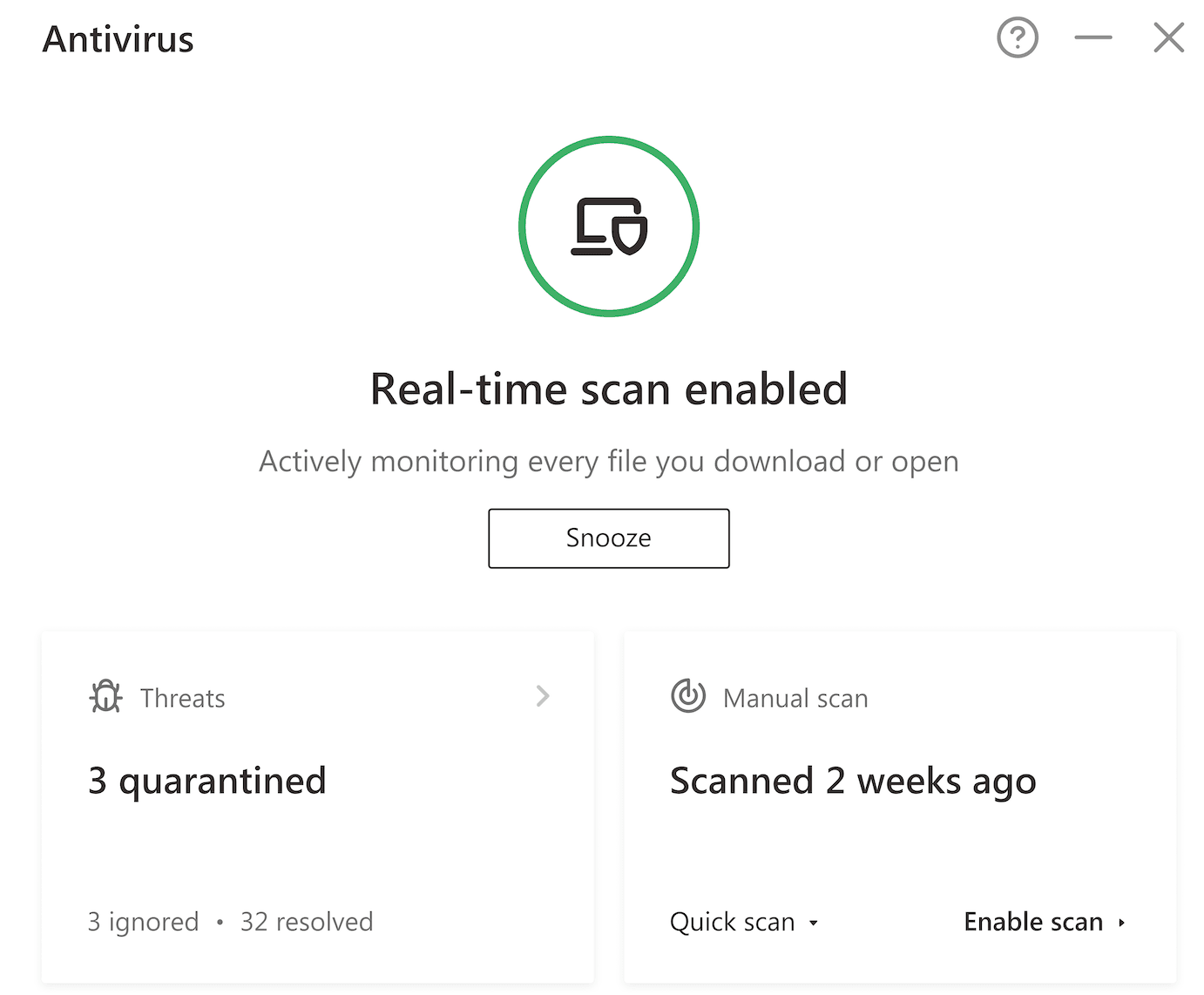 antivirus software scan aura