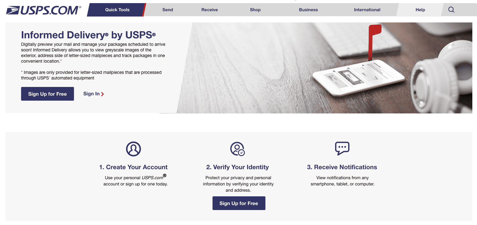 USPS Informed Delivery service