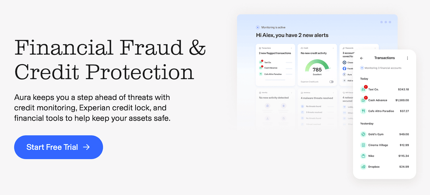 Aura financial fraud protection