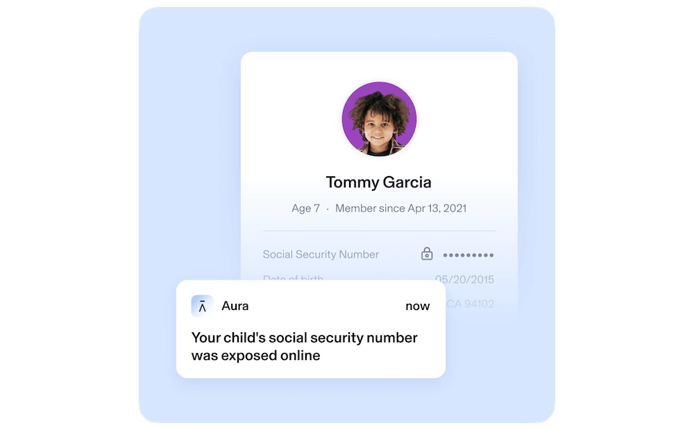 Aura family identity theft protection