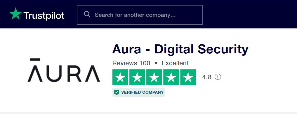 Aura on Trustpilot