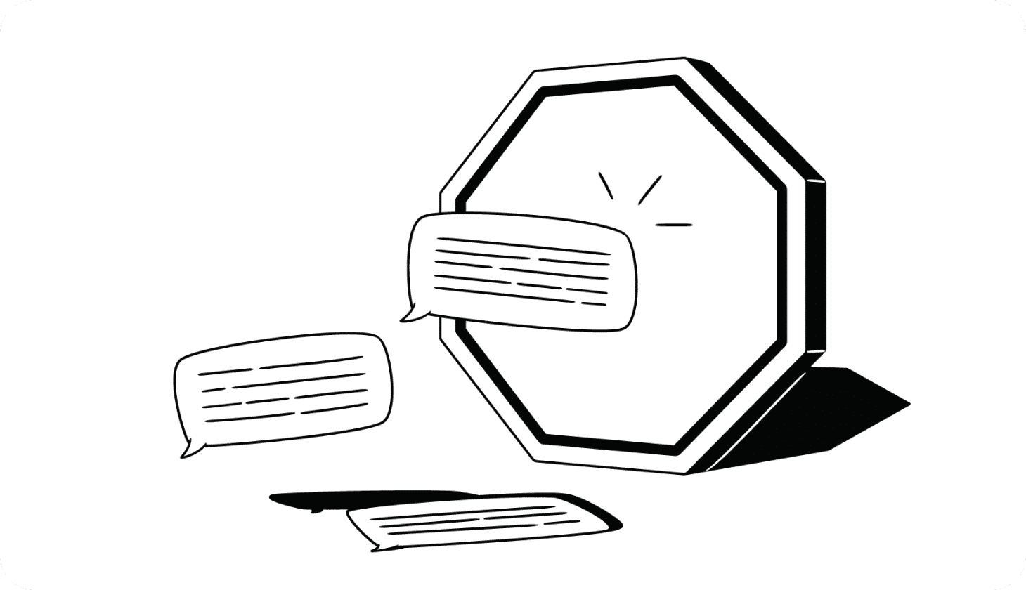 block website safari iphone An illustration of a stop sign intercepting chat bubbles