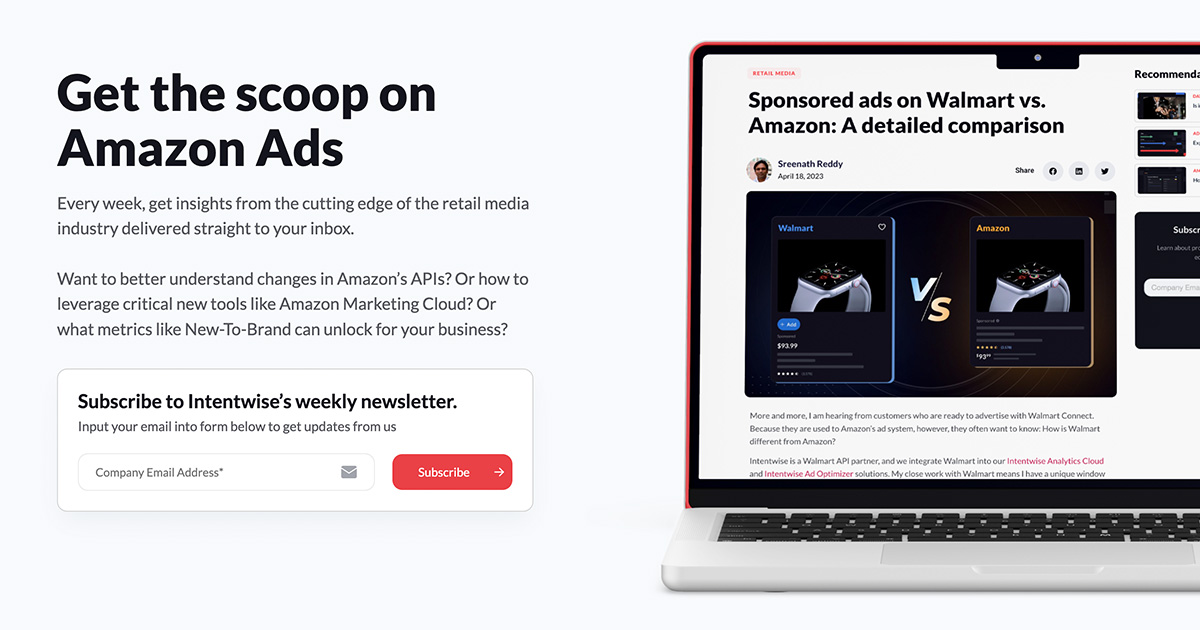 Intentwise | Newsletter: Get the scoop on Amazon Advertising