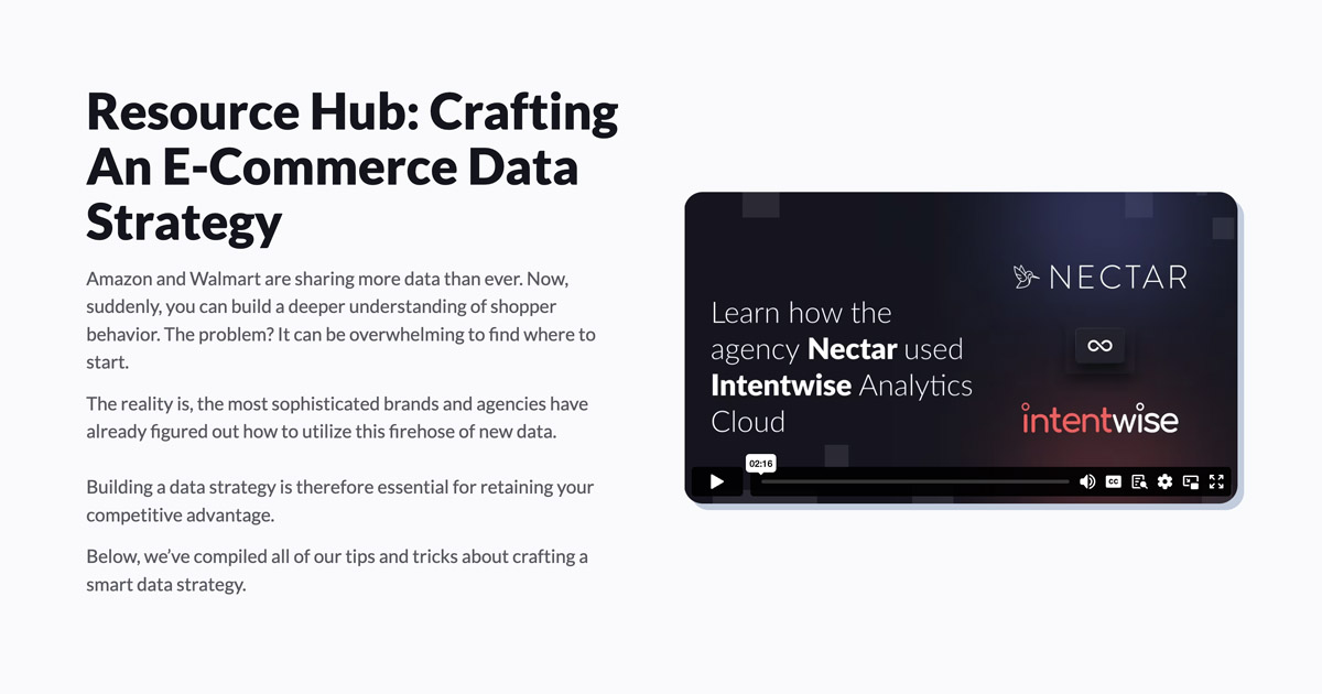 Learning Hub: Crafting an E-Commerce Data Strategy | Intentwise