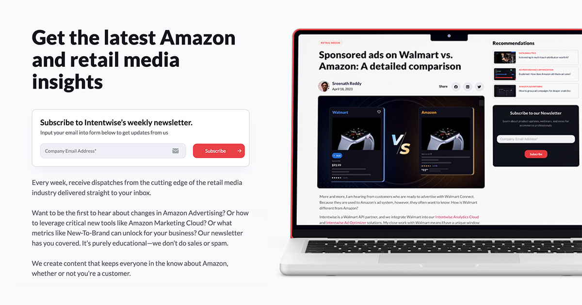 Newsletter: Get the scoop on Amazon and retail media | Intentwise