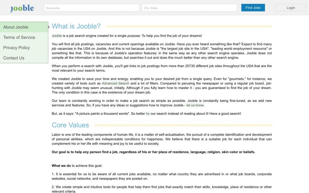 jooble homepage
