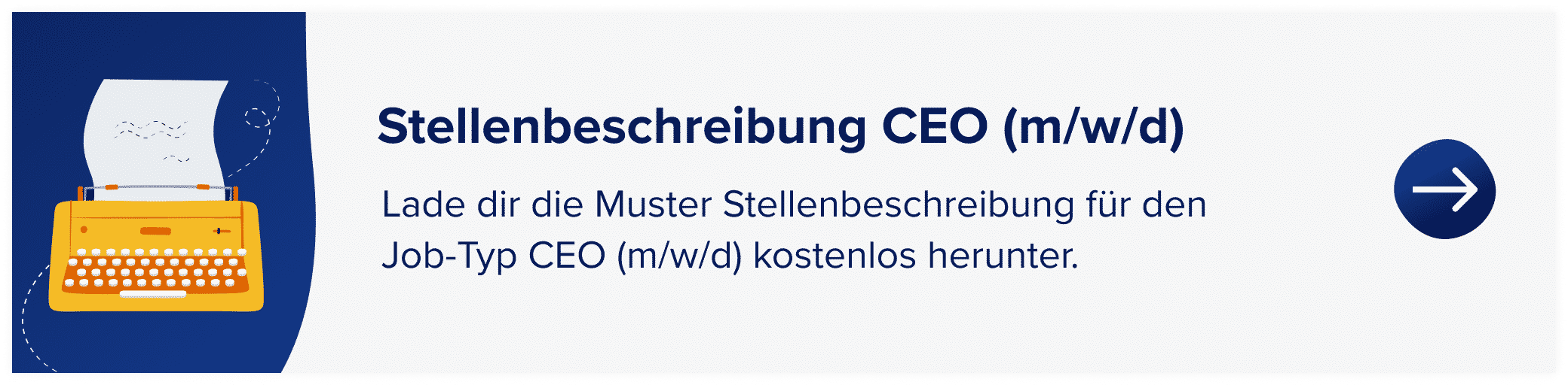 Muster Stellenbeschreibung CEO