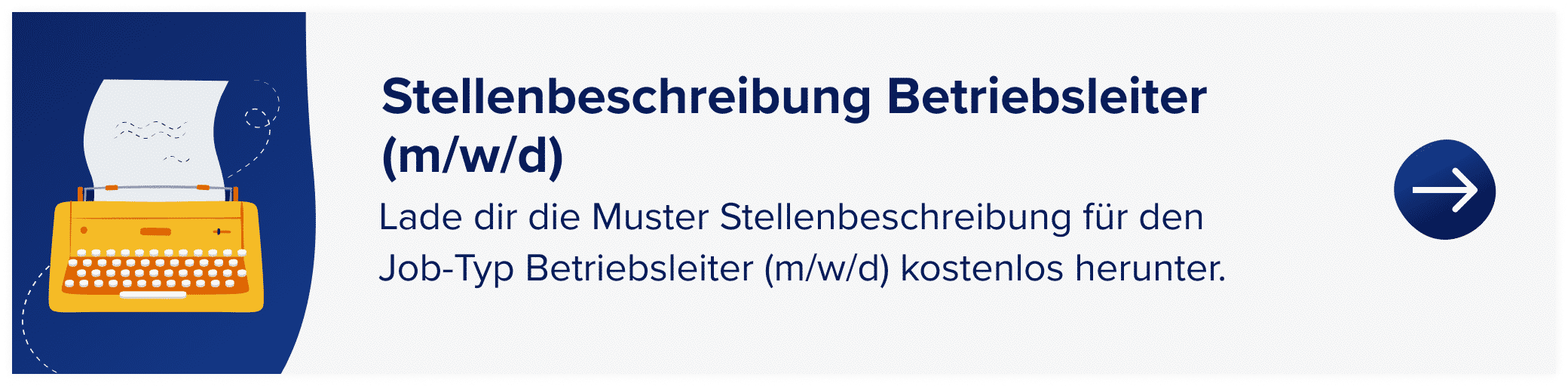 Muster Stellenbeschreibung Betriebsleiter