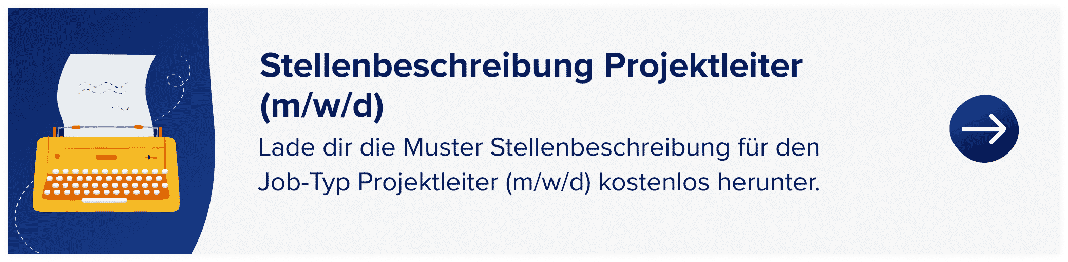 Muster Stellenbeschreibung Projektleiter